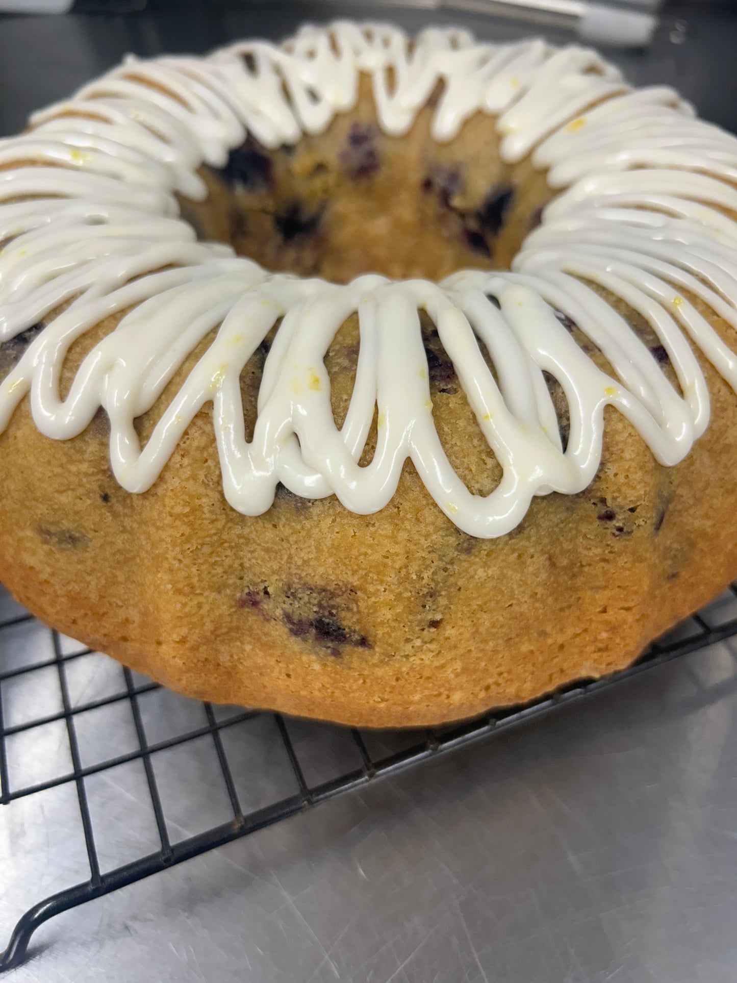 Lemon Blueberry Bundt Cake with Lemon glaze - 10"