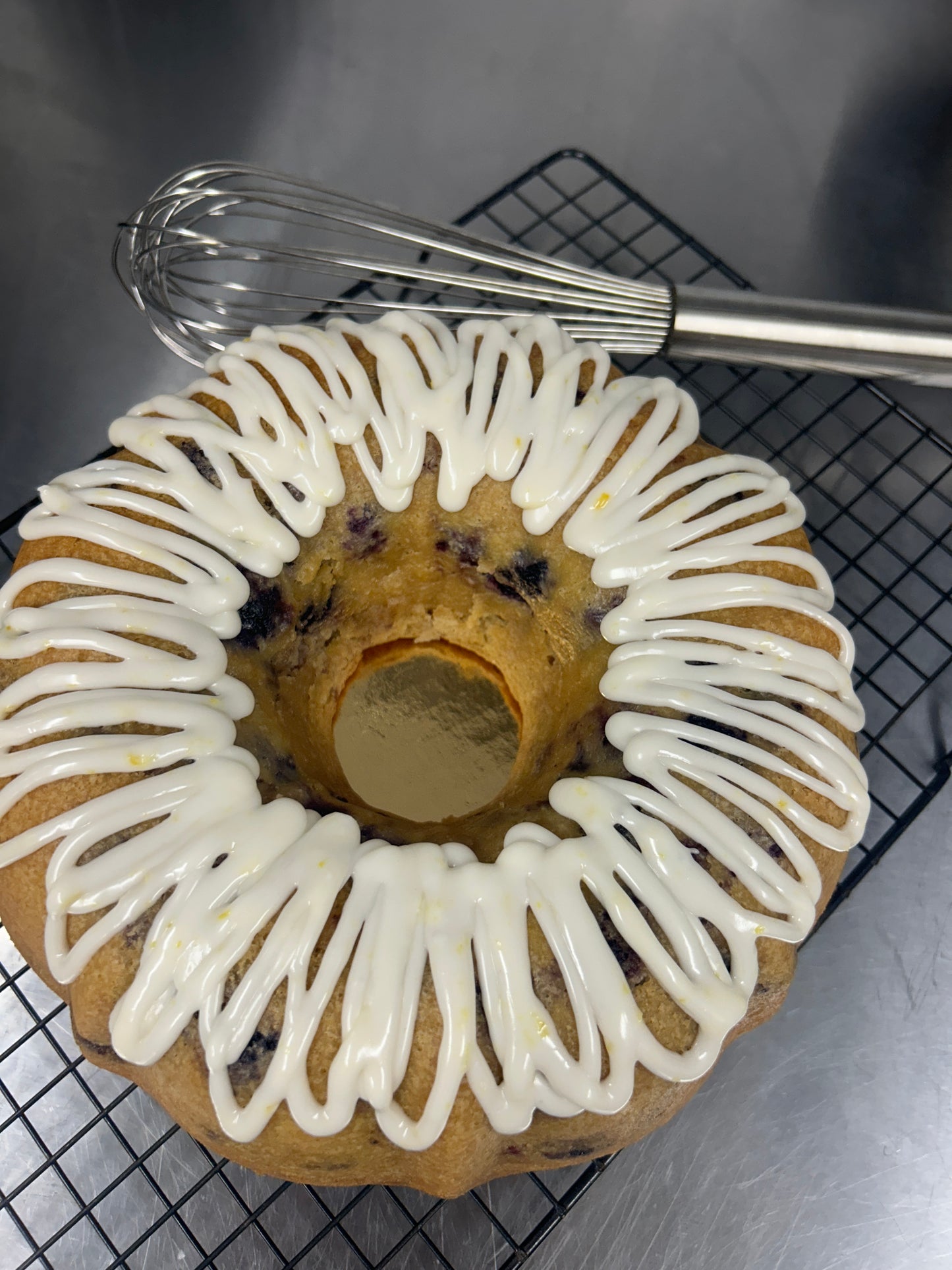 Lemon Blueberry Bundt Cake with Lemon glaze - 10"